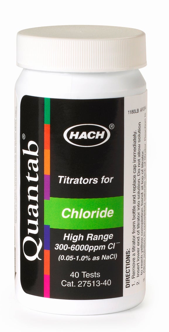 Hach - Tiras Reactivas de Cloruro QuanTab 300-6000 mg/L