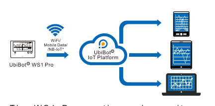 UbiBot WS1 Pro Monitor IoT Temp Humedad Luz con WiFi y SIM