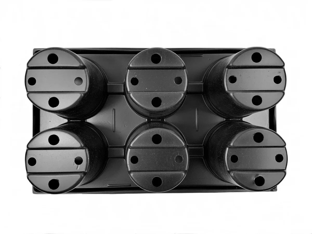 Charola de Plastico de 6 cavidades con Asa