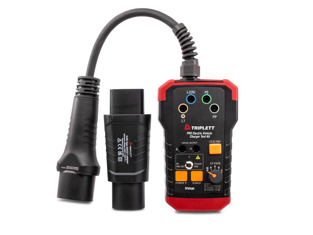 Triplett TEV500 Pro Tester Estación Carga Vehículo Eléctrico EVSE