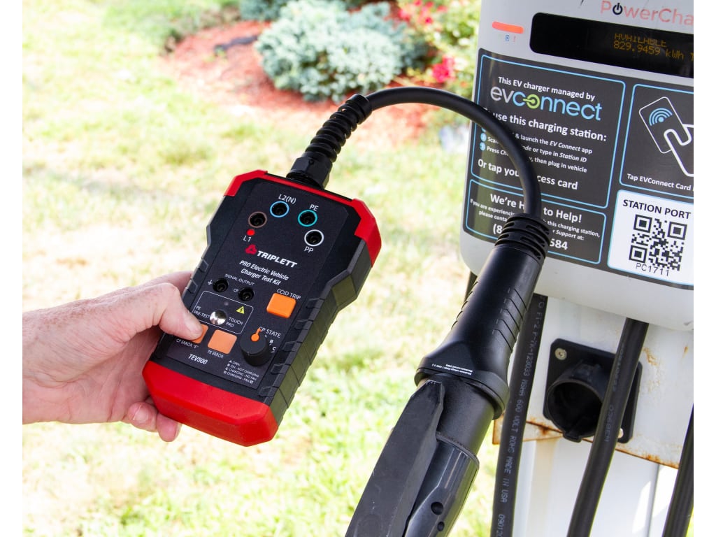 Triplett TEV500 Pro Tester Estación Carga Vehículo Eléctrico EVSE