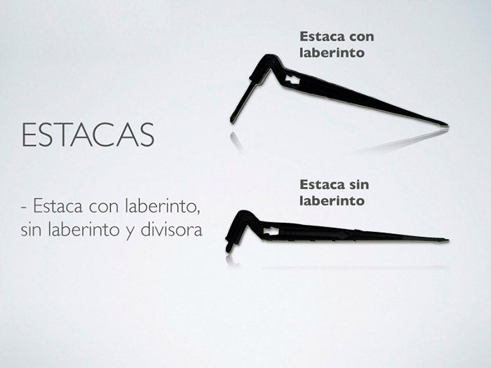 Estacas para riego por goteo