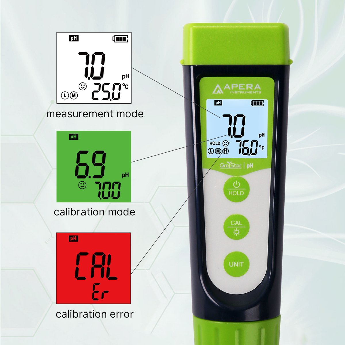 Apera GroStar GS2 - Medidor de pH para Suelo con Electrodo