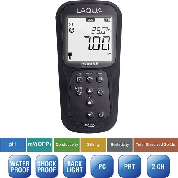 Horiba LAQUAact PC220-K (pH/EC) Medidor Multiparámetro