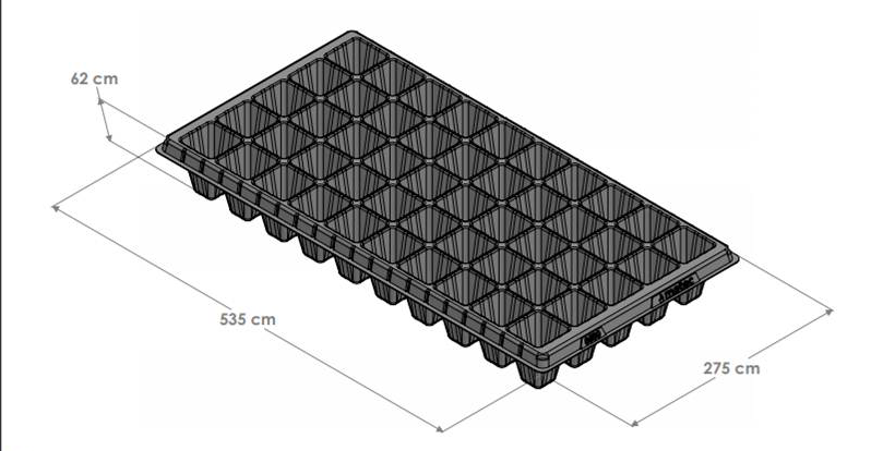 Semillero de 50 cavidades