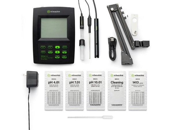 Milwaukee MW180-US - Medidor de banco MAX pH/mV/EC/TDS/NaCl/Temp