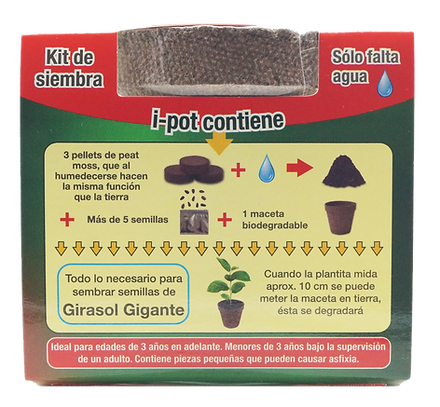Kit de siembra Girasol Gigante Ipot