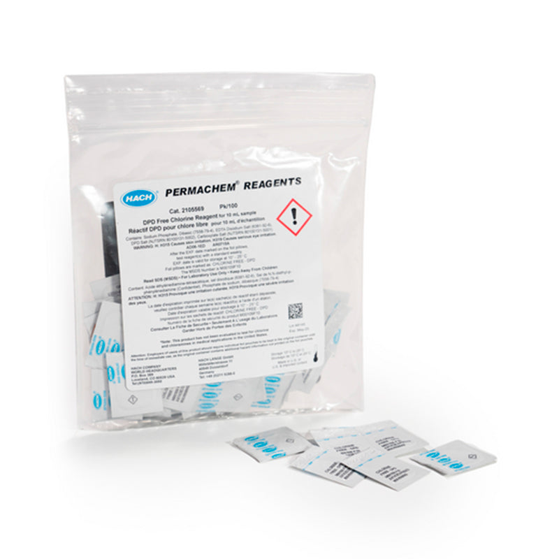 Reactivo Cloro Libre DPD Hach 2105569 (10 mL 100 Pzas)