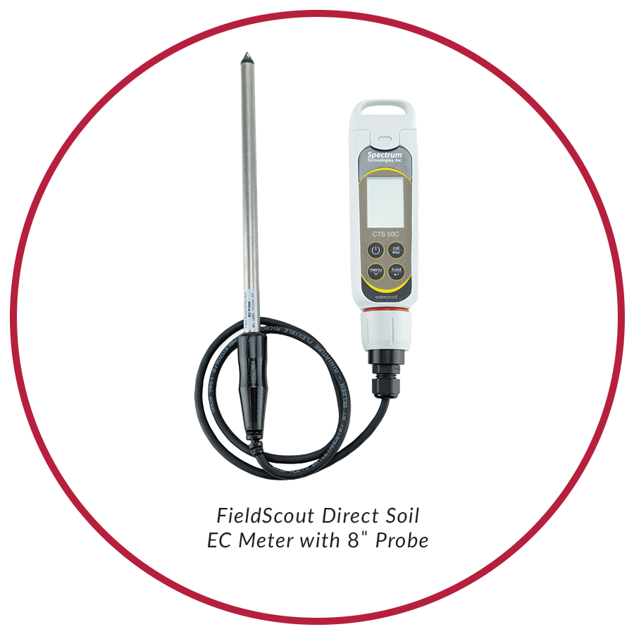 Medidor de CE de suelo directo FieldScout - Sonda de 8" (2266FS)