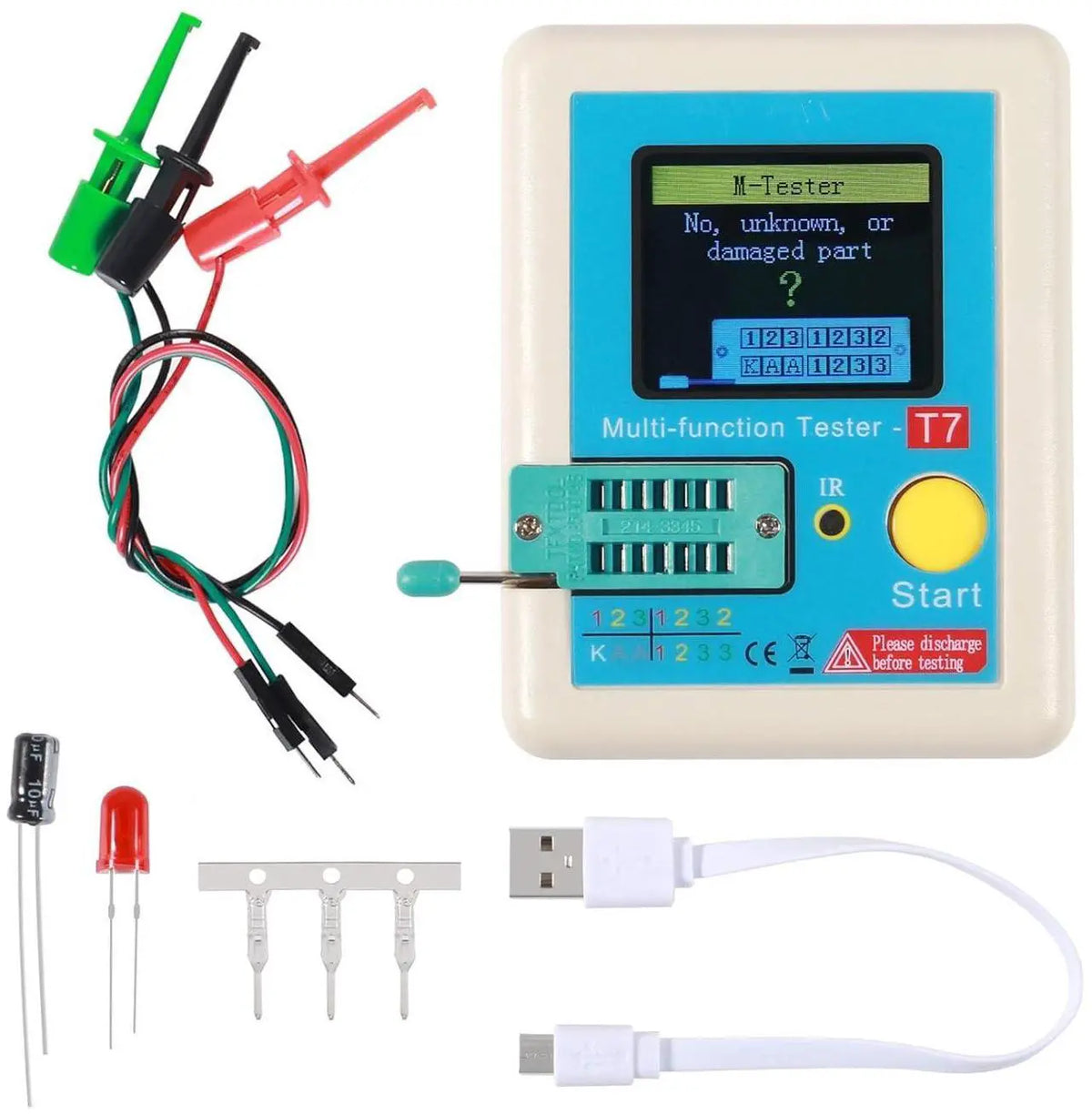 LCR-T7 – Probador de Transistores, Componentes LCR y ESR