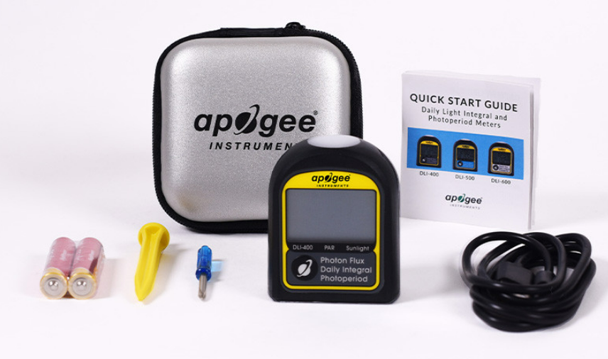 Medidores de PAR, integral de luz diaria y fotoperiodo