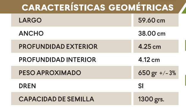 Charola plástico Dren total