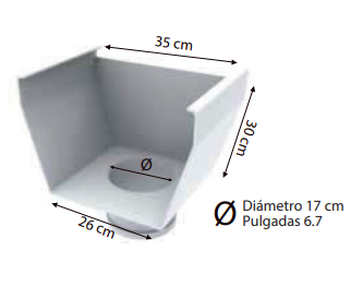 Accesorios para Canaleta de PVC para Captacion Pluvial