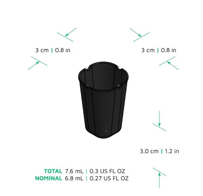Charola de Plástico Negro de 288 cavidades