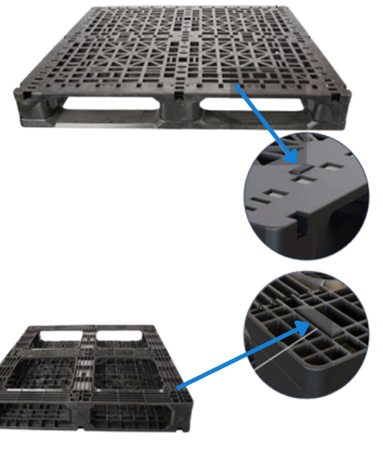 Tarima Plástica TLF-3 Calada 48×48 – Uso Industrial Reforzada