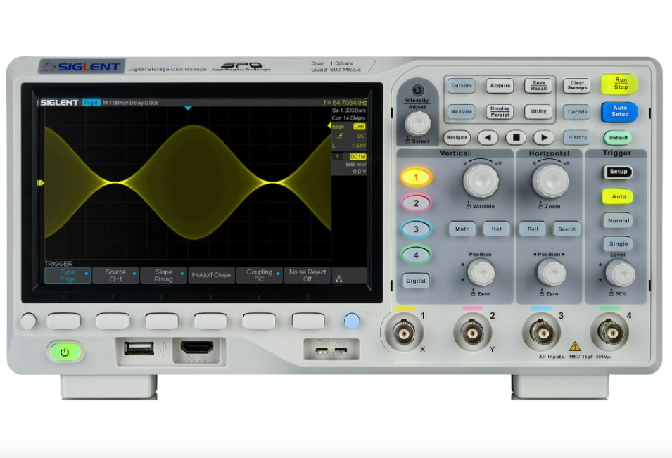 Siglent SDS1104X-E - Osciloscopio Digital de 100 MHz y 4 Canales