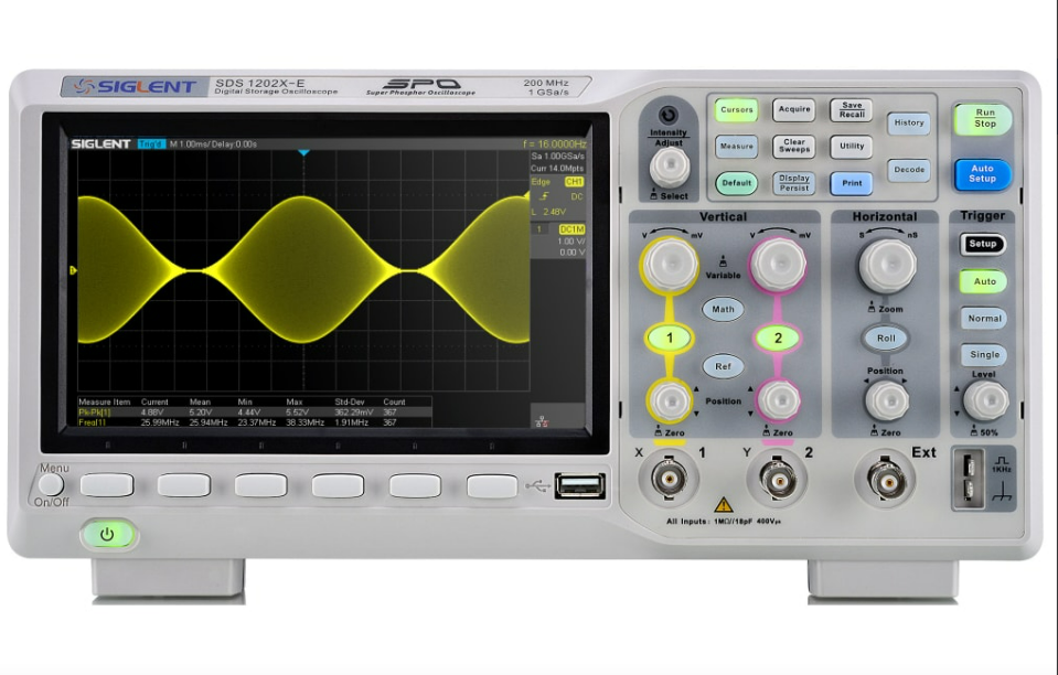 Siglent SDS1202X-E | Osciloscopio Digital de 2 Canales, 200 MHz