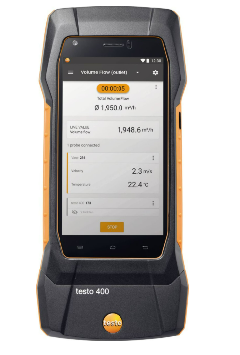 Testo 400 IAQ Analizador de Climatización - Medidor de Flujo de Aire