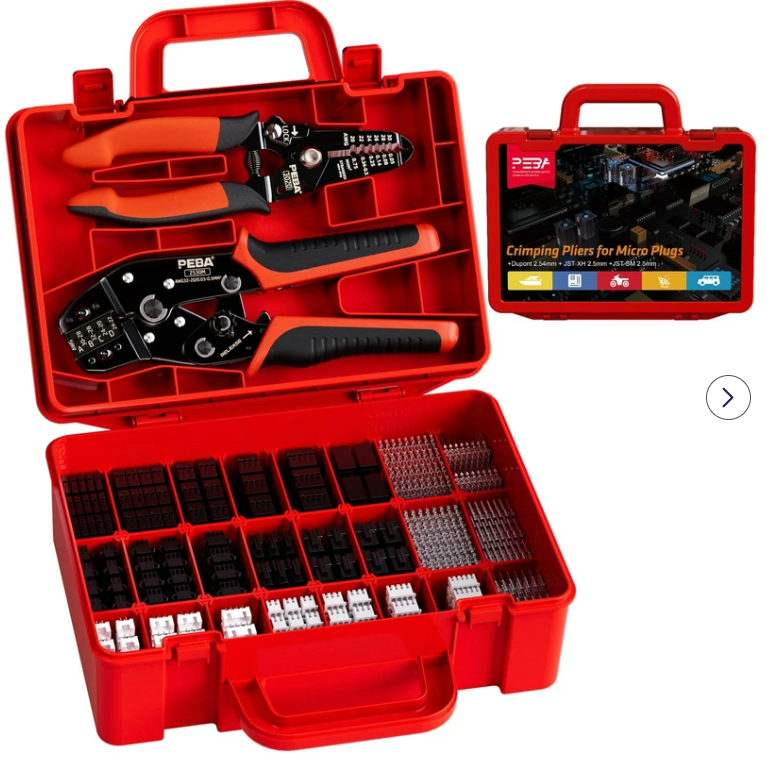Kit de Pinzas Ponchadoras y Conectores PEBA 24 Tipos