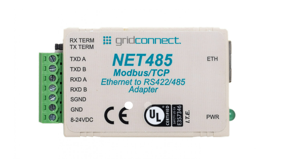 Convertidor NET485 – RS‑485 a Ethernet (Modbus TCP)