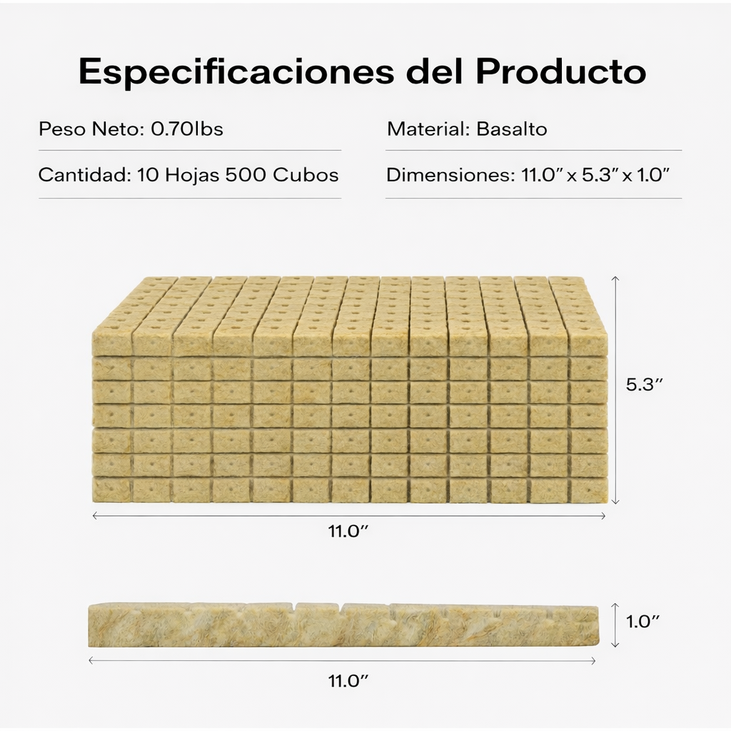 Lana de Roca para Germinación y Propagación
