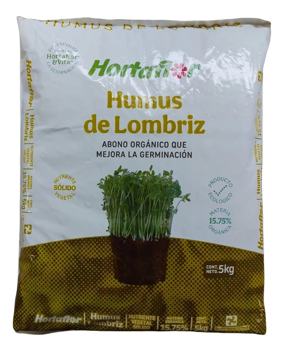 Humus de Lombriz 5kg  - Abono para Cultivo