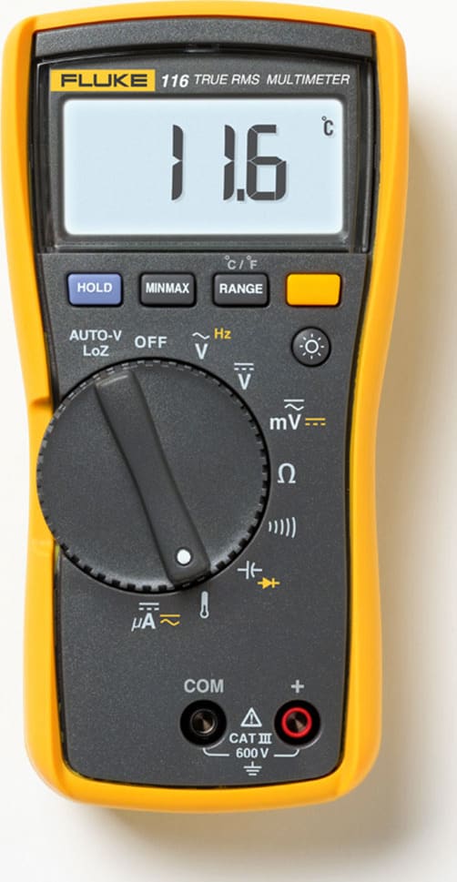 Fluke 116 HVAC - Multímetro con Temperatura y Microamperios