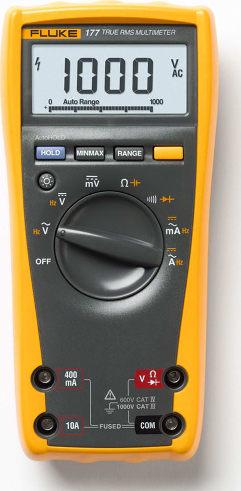 Fluke 177 - Multímetro Digital DMM con Retroiluminación