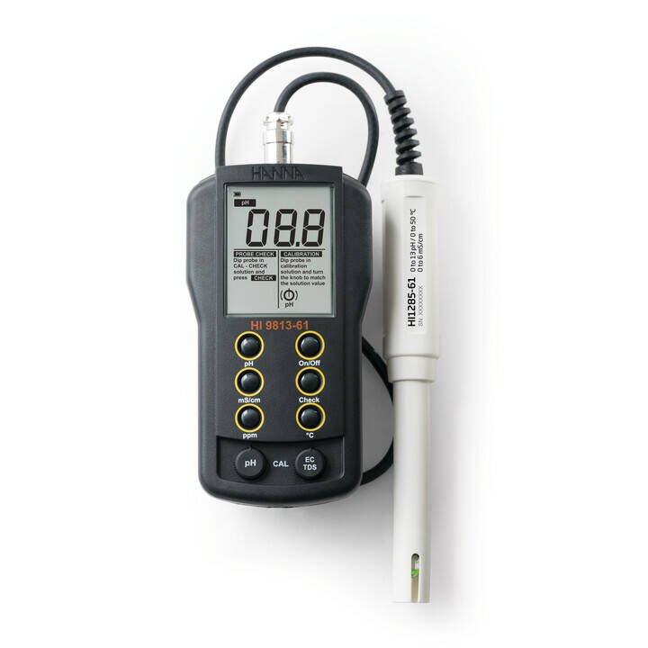 HI9813-61 - Medidor Portátil de pH/CE/TDS/Temperatura con Cal Check
