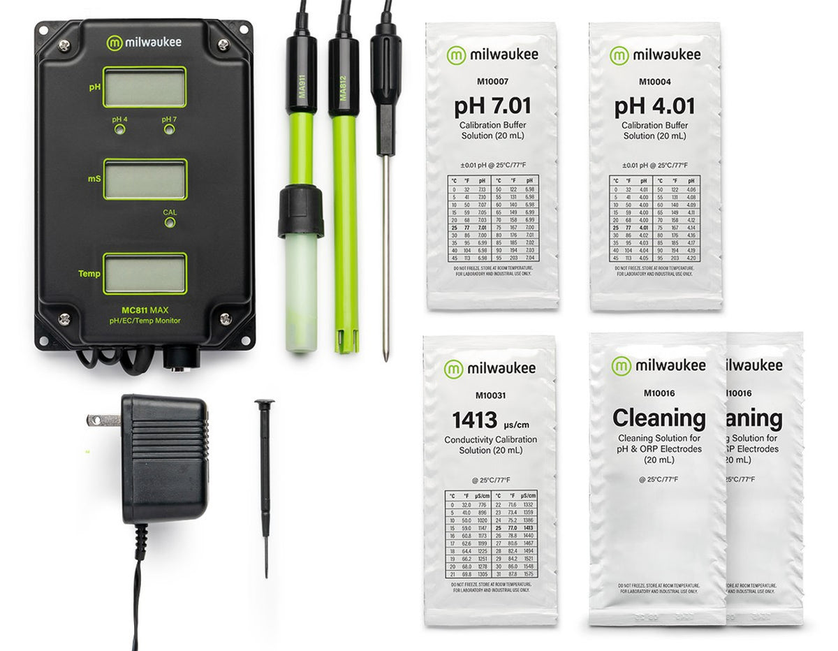 Milwaukee MC811US Max Monitor pH / EC / Temperatura