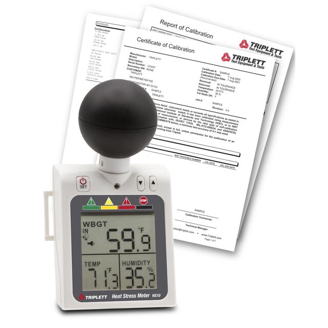 Triplett HS10-NIST - Medidor de Estrés Térmico WBGT con Certificado