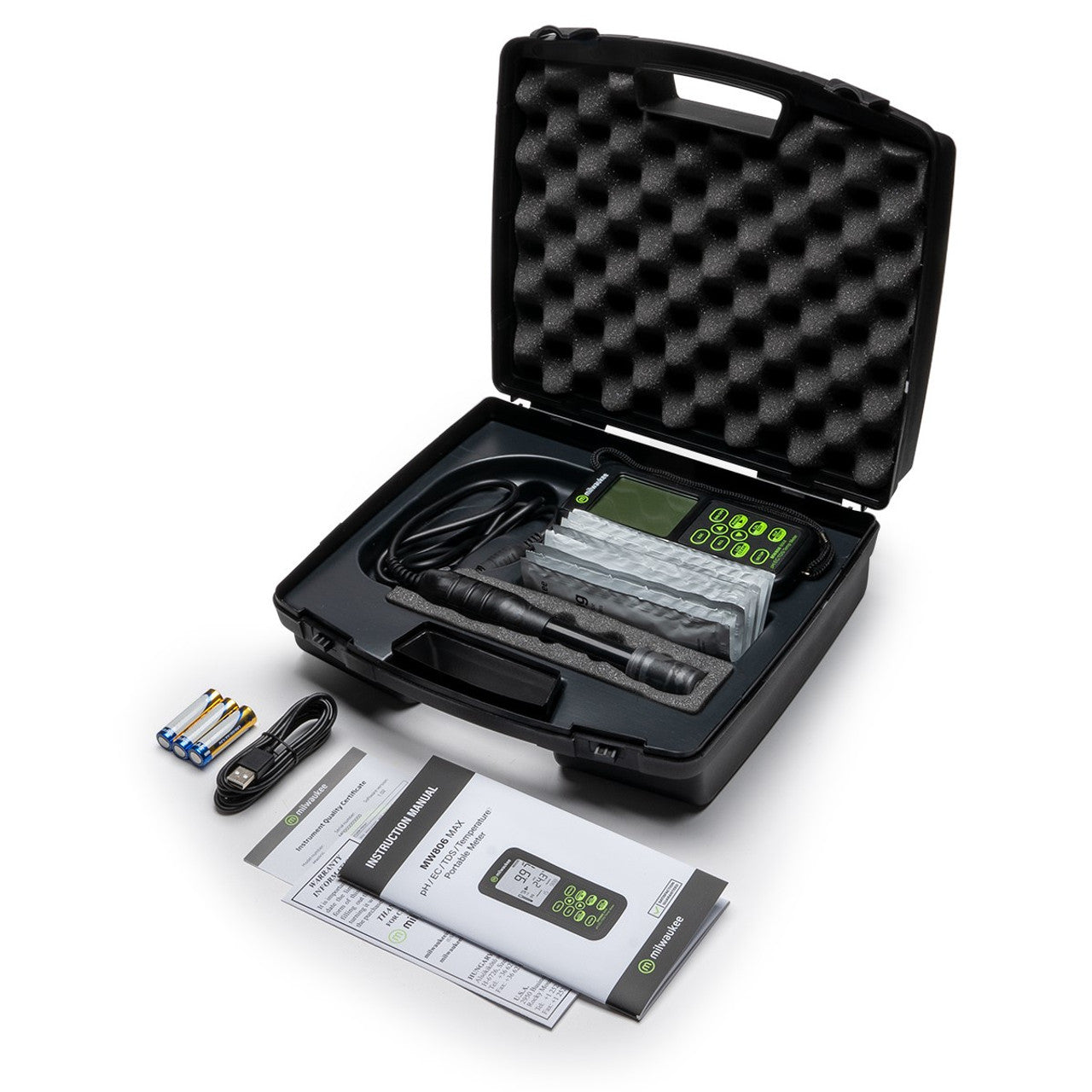 Milwaukee MW806 PRO – Medidor 4-en-1 pH / EC / TDS / Temp