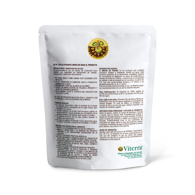 Nitrato de Potasio 12-0-44 Fertilizante Soluble Viterra