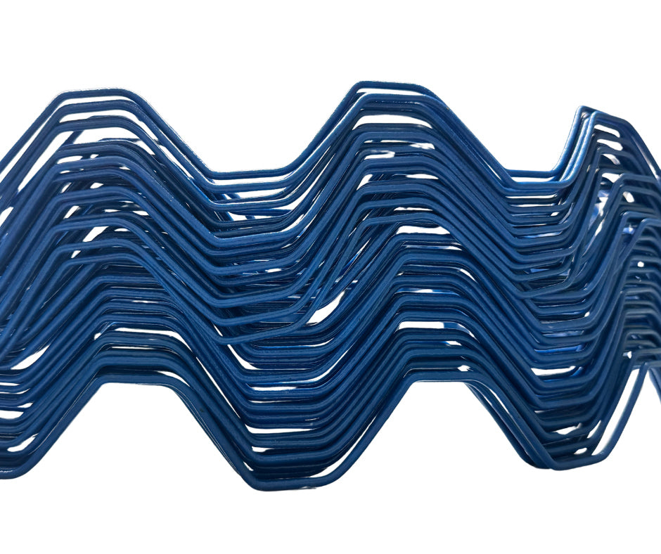 ROLLO DE ALAMBRE ZIG-ZAG PLASTIFICADO AZUL