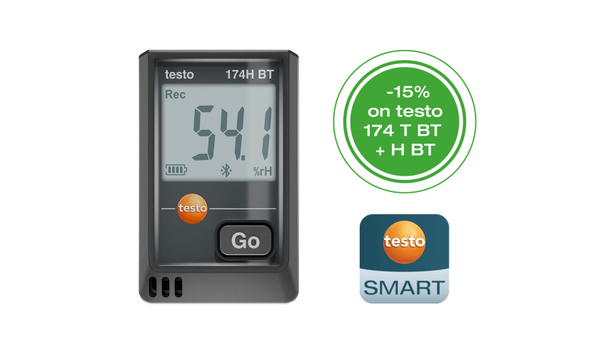 Testo 174 H BT - Datalogger de temperatura y humedad con Bluetooth
