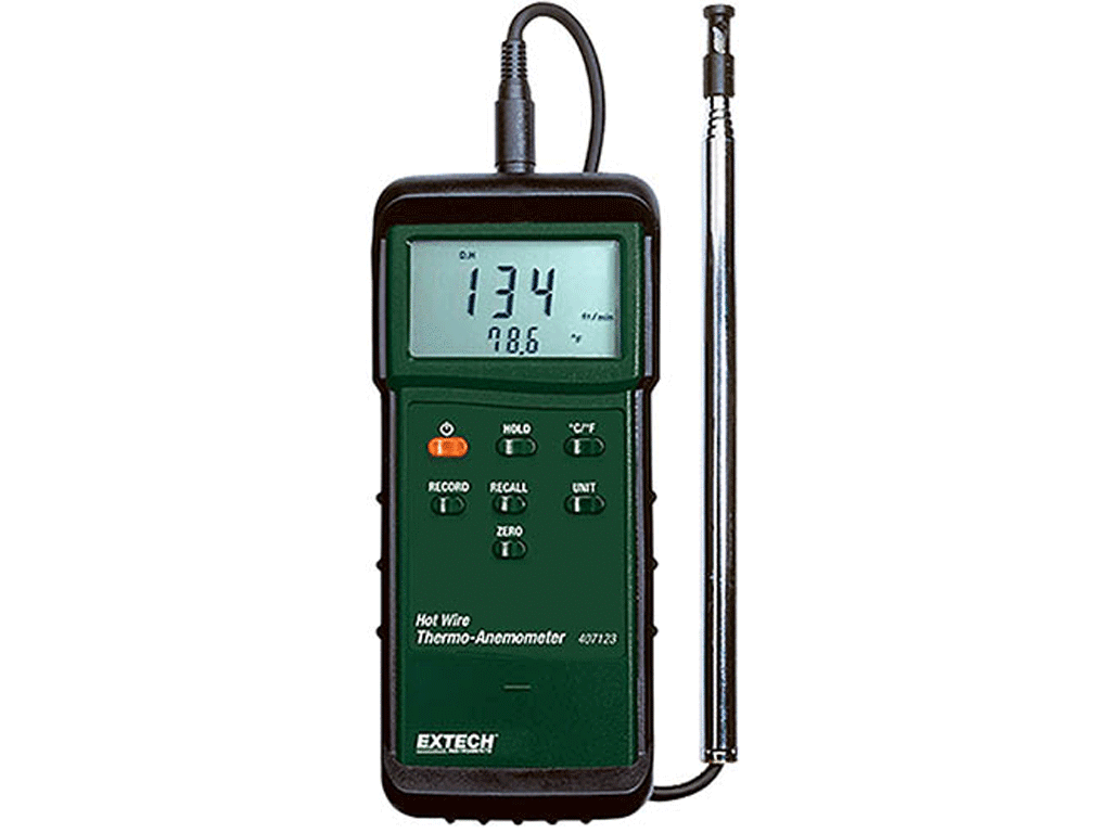 Extech 407123 - Anemómetro con Alambre Caliente de Servicio Pesado