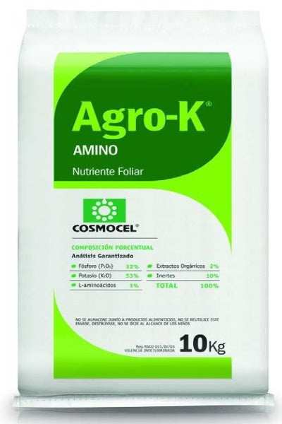 Fertilizante Agro-k Amino- Nutriente Foliar en Polvo 10 kg