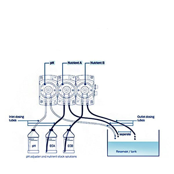 Bluelab Peripod M3 - Tres Bombas Peristálticas Dosificadoras 120ml/min