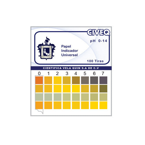 Civeq CVQ2051 - Tiras Reactivas Indicador de pH 0-14