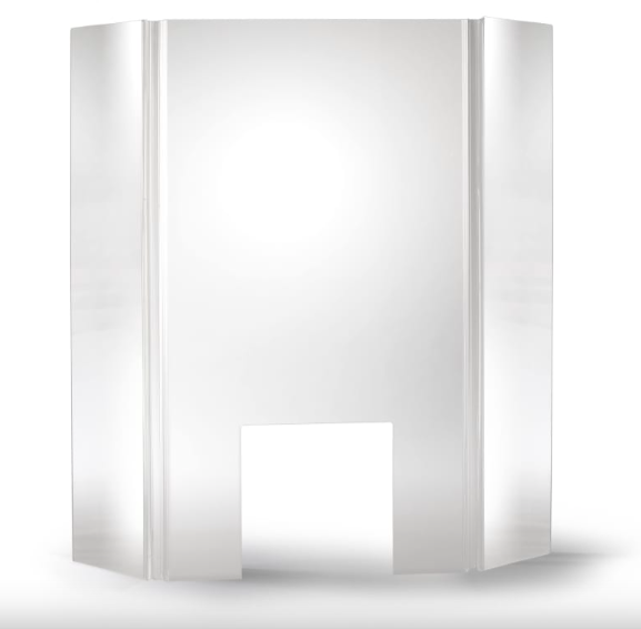 Pantalla de acrílico transparente de 20 "de ancho x 36" de alto con paneles laterales ajustables