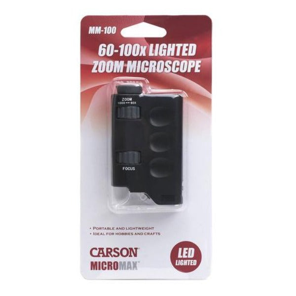 MM-100 Carson MicroMax Microscopio con Luz LED de 60X-100X