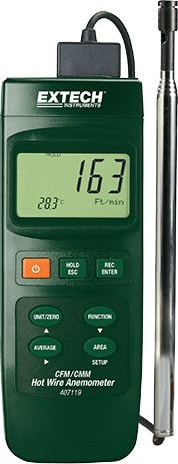 Extech 407119 - Termo-anemómetro CFM de Alambre Caliente