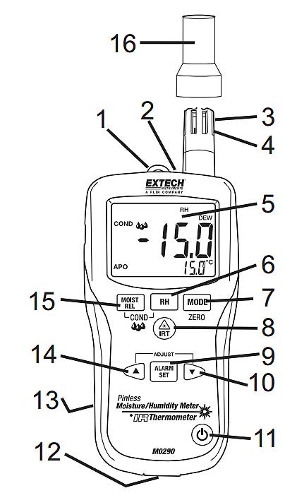 Extech MO290 - Medidor de Humedad