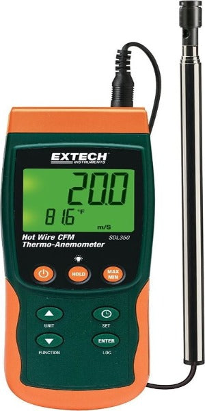 Extech SDL350 - Termoanemómetro CFM de Hilo Caliente