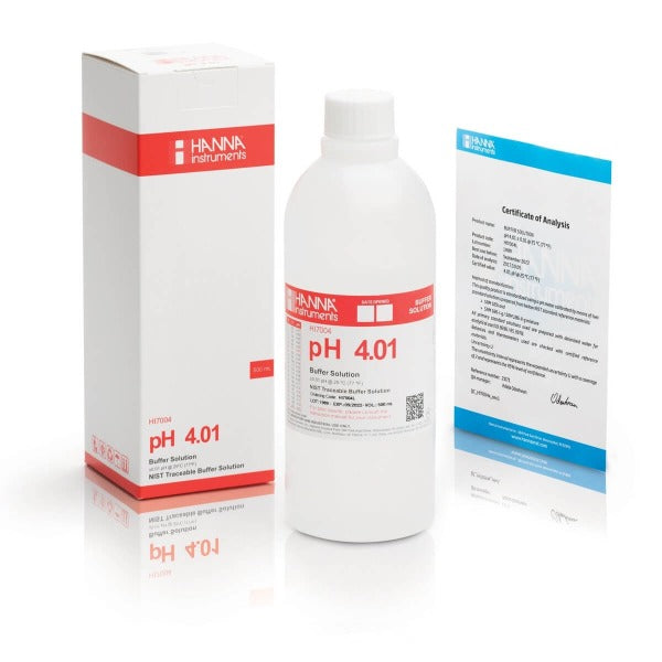 HI7004L/C - Solución de Calibración de pH 4.01 de 500 ml