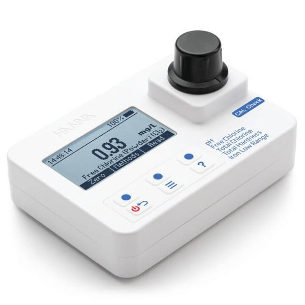 HI97745C - Kit Fotómetro para pH, Cloro, Dureza y Hierro