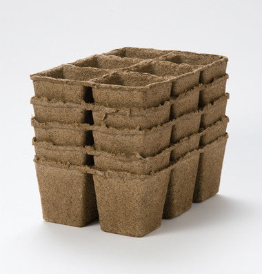 Tira de macetas cuadradas organicas biodegradables