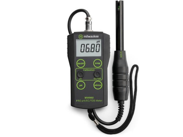 Milwaukee MW802 - Medidor PRO de pH/CE/TDS 3 en 1 con ATC