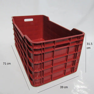 Caja Agrícola de Plástico para Cosecha y Transporte de 73 Litros