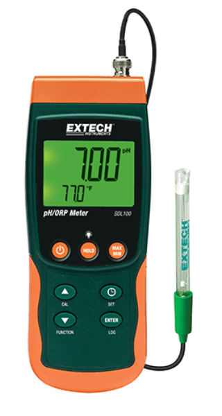 Extech SDL100 - Registrador SD del Medidor de PH/ORP